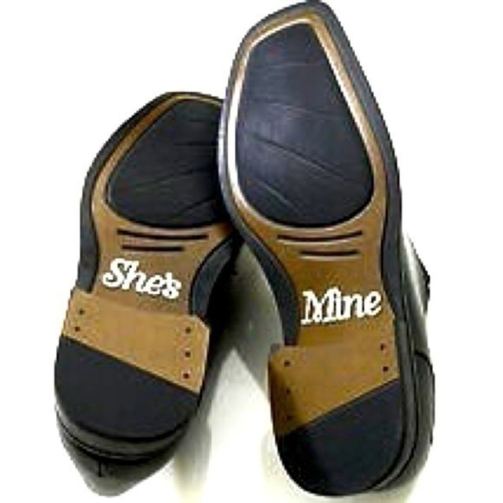 5 for $25! “She’s Mine” Shoe Sticker! Wedding Bling!